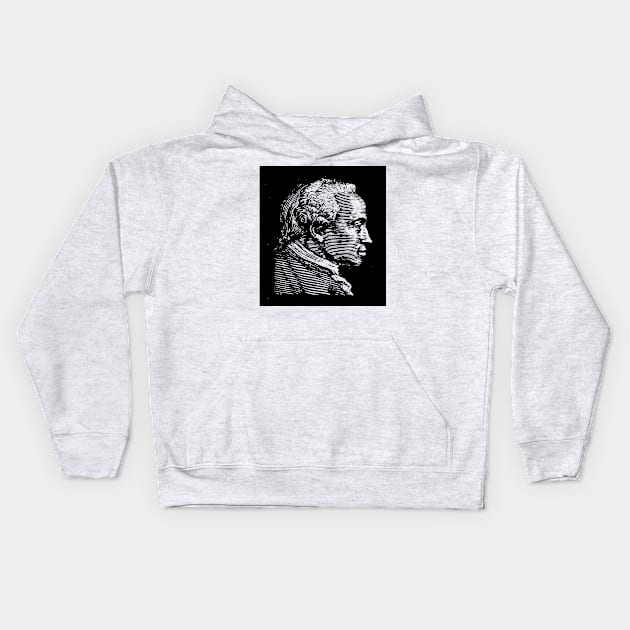 Immanuel Kant Kids Hoodie by Soriagk